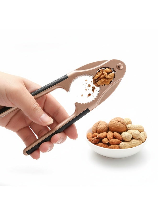 كسارة البندق والمأكولات البحرية متعددة الوظائف – أداة فتاحة الجوز والمحار والكابوريا، كسارة قوية لتكسير المكسرات الصلبة وقشور المأكولات البحرية بسهولة، تصميم متين بمقبض مريح وثابت للاستخدام المنزلي والمطابخ - Image 2